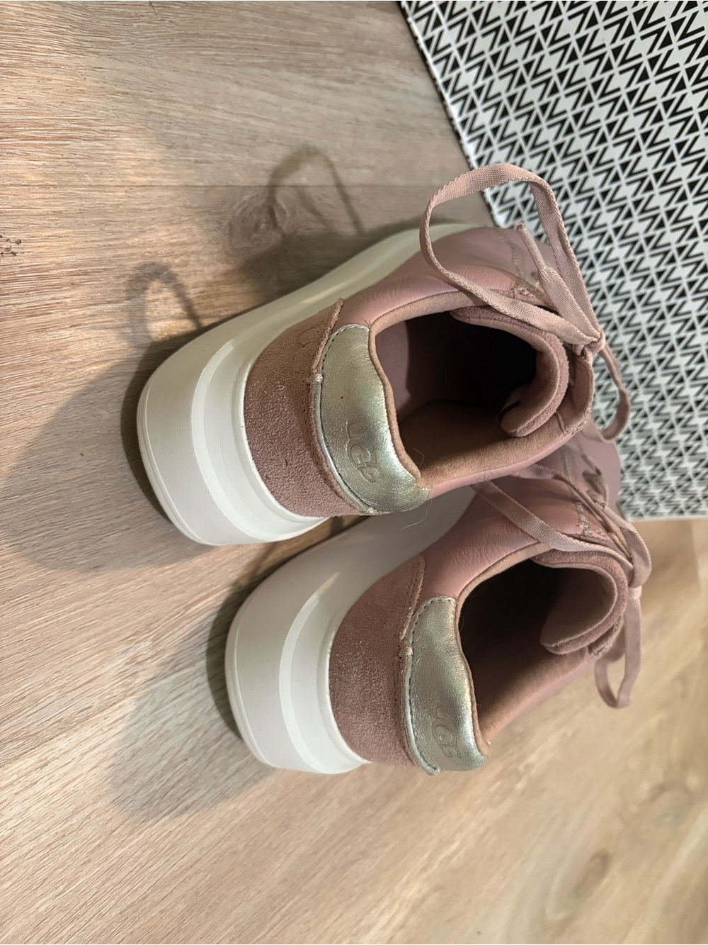 UGG Women's Platform Lace-Up Sneakers in Dusty Rose - Picture 3 of 5